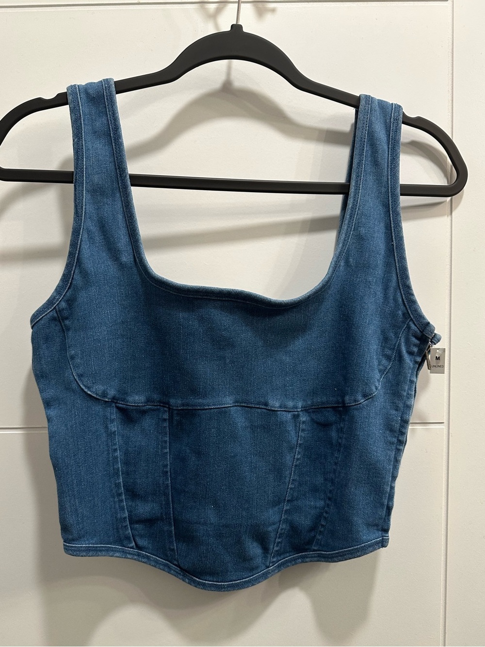 Victoria's Secert The Cinched Corset Top, Denim Blue Size Medium New With Tags